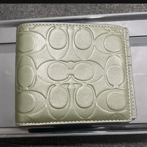 Mens net coach wallet green sold